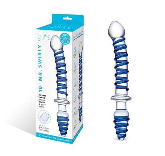 Szklane dildo - Glas Mr. Swirly Double Ended